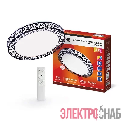 Светильник светодиодный COMFORT Loft-B 55Вт 3000-6500К 4400лм 230В 400х105мм с пультом ДУ IN HOME 4690612034775