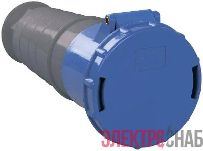 Розетка кабельная 63А 220В 2P+PE ССИ-233 IP54 IEK PSR21-063-3