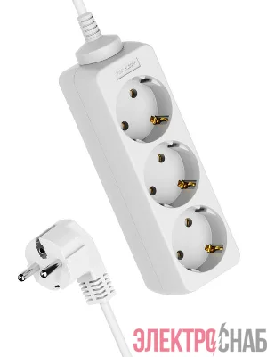 Удлинитель 3х5м с заземл. 16А IP20 ПВС 3х1.5 КОСМОС YKsm5m-3g-Z(K)