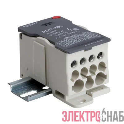 Блок распределительный винтовой зажим 1х185кв.мм 2х35кв.мм 5х16кв.мм 4х10кв.мм DKC POD-400