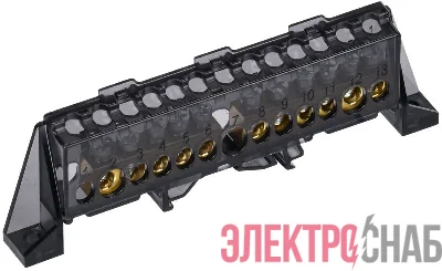 Шина нулевая N в комб. изол. &quot;Стойка&quot; 8х12-5+6-Ч TEKFOR IEK TF-NN20-56-DP-K02