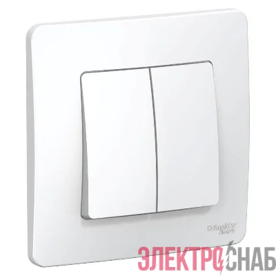 Переключатель проходной 2-кл. СП Blanca 10А IP20 (сх. 6+6) 250В бел. SE BLNVS106601