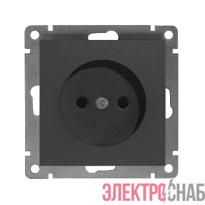 Розетка 1-м СП Афина 16А IP20 без заземл. механизм графит Universal A0022-Gr