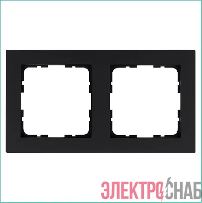Рамка 2-м G-Classic черн. матов. soft touch Jasmart G1002PB