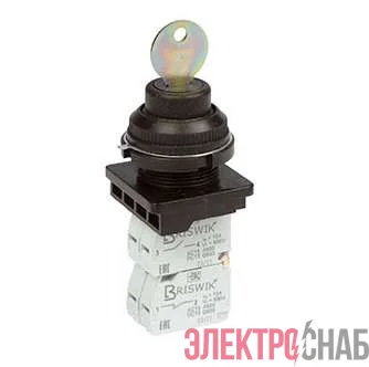 Переключатель ПЕ-171 исп.2 1з+1р 10А 660В замок на 2 положения 0 +90град. (ключ в положении "включено" не вынимается) IP40 Электротехник ET514794