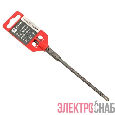 Бур по бетону SDS-plus 6х160мм 2 резца 4S спираль Master EKF db-6-160-2x4