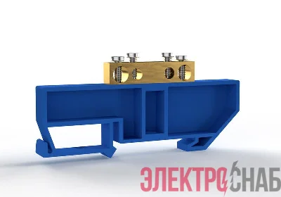 Шина нулевая на DIN-изоляторе 6х9мм 4 отвер. латунь TOKOV ELECTRIC TKE-BCB-69-4-DIN/N