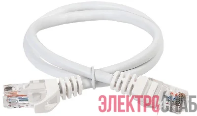 Патч-корд кат.6 UTP LSZH 0.5м белый ITK PC08-C6UL-05M