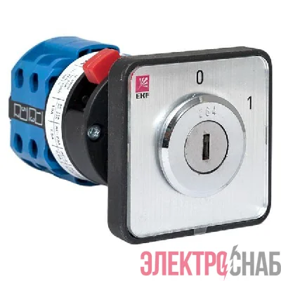 Переключатель кулачковый ПК-1-113 3п 10А "0-1" с ключом EKF pk-1-113-10
