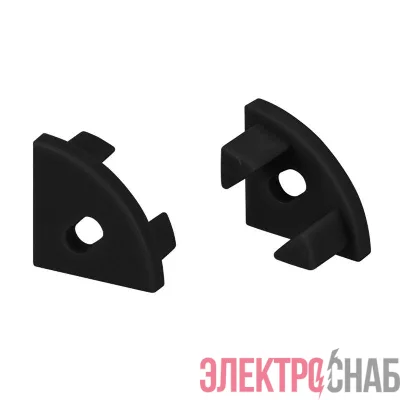 Заглушка SL-KANT-H11 BLACK c отверстием пластик (комплект) Arlight 044090