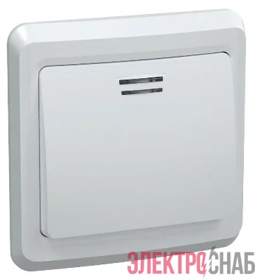 Выключатель 1-кл. СП Вега 10А IP20 ВС10-1-1-ВБ с индикацией бел. GENERICA EVV11-K01-10-DM