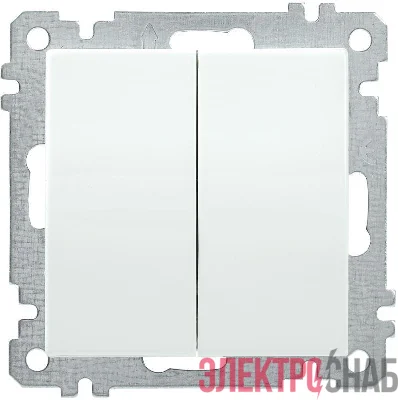 Выключатель 2-кл. СП Bolero ВС10-2-0-Б 10А IP20 механизм бел. IEK EVB20-K01-10-1