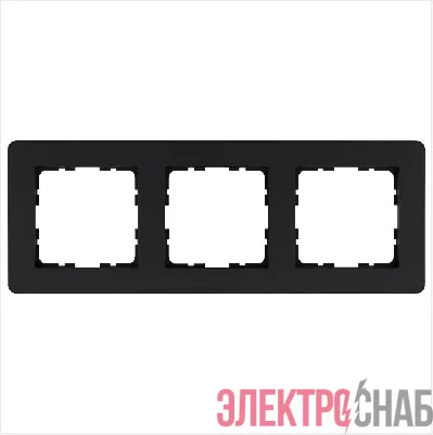 Рамка 3-м G-Flex черн. матов. soft touch Jasmart G1103PB