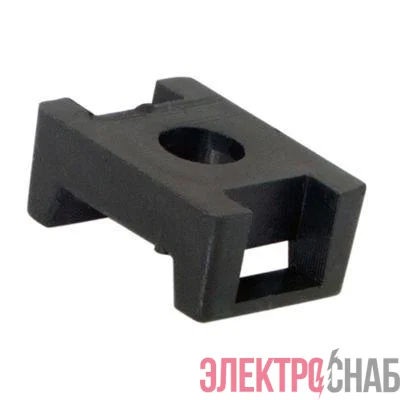 Площадка для крепления стяжки 22х16мм (ПС-2) черн. (уп.10шт) Rexant 07-2103-10