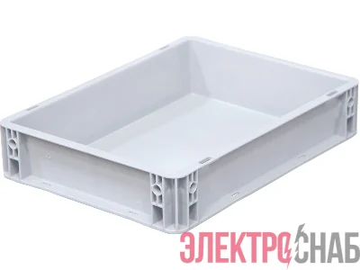 Ящик п/п 400х300х75 сплошной, усиленное дно, цв. серый SPK 4075 SPK 4075