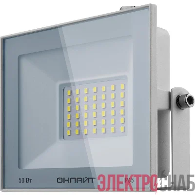 Прожектор светодиодный 90 136 OFL-50-4K-WH-IP65-LED 50Вт 4000К IP65 4000лм бел. ОНЛАЙТ 90136
