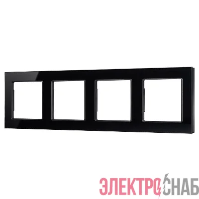 Рамка стеклянная FRM-GLARE-GS-4-BK Arlight 043803