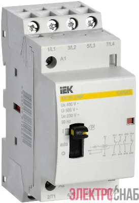 Контактор модульный КМ25-22МР AC с ручным управ. KARAT IEK MKK12-25-22