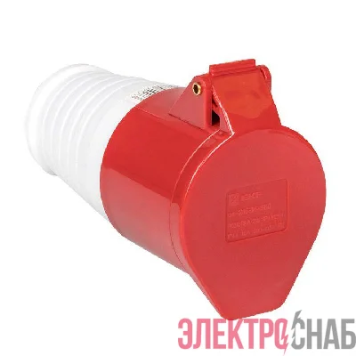 Розетка кабельная 16А 380В 3P+РЕ+N IP44 (215) EKF ps-215-16-380