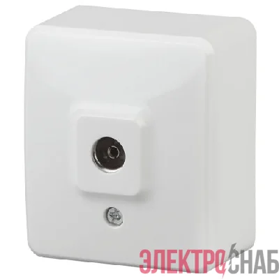 Розетка телевизионная одиночная TV ОП 1мод. Эксперт 11-3201-01 IP20 бел. Эра Б0020724