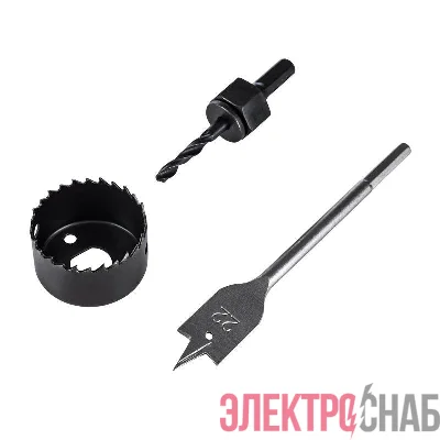 Набор для установки врезных замков 22мм/48мм (перовое сверло/кольцевая пила) Kranz KR-92-0262