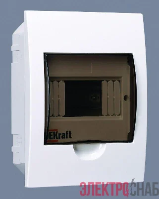 Корпус встраиваемый ЩРВ-П-6 22х17х9 6мод. IP41 пластик. DEKraft 31002DEK