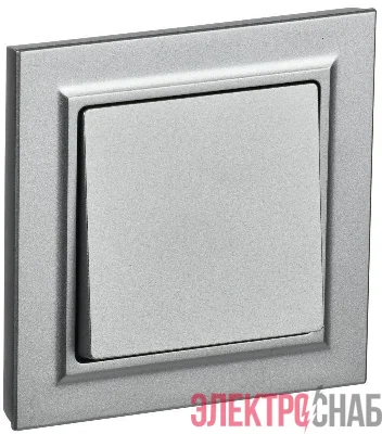 Выключатель 1-кл. СП BRITE ВСР10-1-0-БрА 10А в сборе алюм. IEK BR-V10-0-10-K47-F