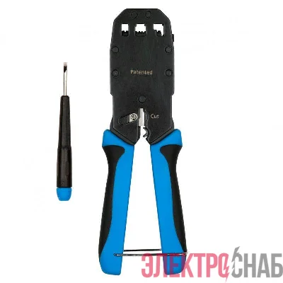Инструмент HT-2008A обжимной для RJ45 RJ12 RJ11 (8P8C 6P6C 6P4C 4P4C) профессиональный Hyperline 3479