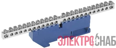 Шина нулевая на DIN-изол. Ni ШНИ-6х9-24-Д-С IEK YNN10-24-D-K07-N