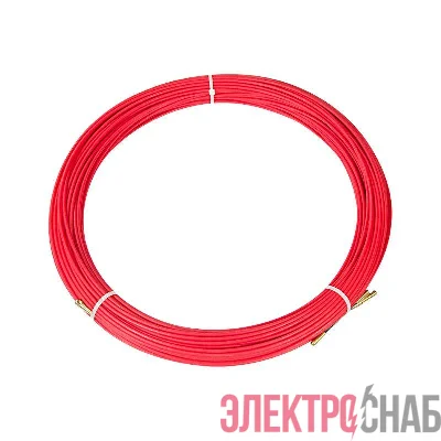 Протяжка кабельная (мини УЗК в бухте) 50м стеклопруток d3.5мм красн. Rexant 47-1050