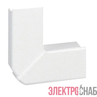 Угол для кабель-канала плоский изменяемый для мини-плинтусов DLPlus 20х12.5 бел. Leg 030223