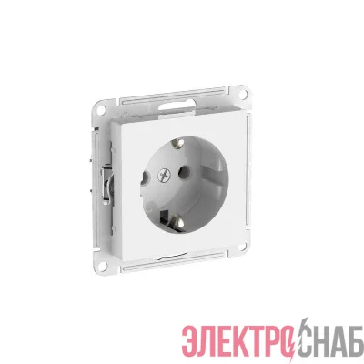 Розетка AtlasDesign 16А с заземл. быстрозажим. клем. механизм бел. SE ATN000143S