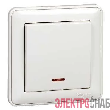 Выключатель 1-кл. СП W59 10А IP20 10AX с подсветкой в сборе бел. SE VS110-153-18