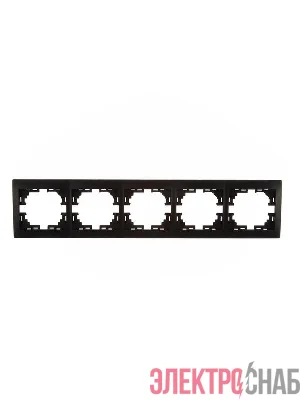 Рамка 5-м Mira горизонт. черн. бархат LEZARD 701-4200-150