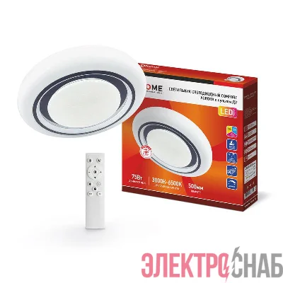 Светильник светодиодный COMFORT AURORA 75Вт 230В 3000-6500К 6000лм 480х80мм с пультом ДУ IN HOME 4690612035741