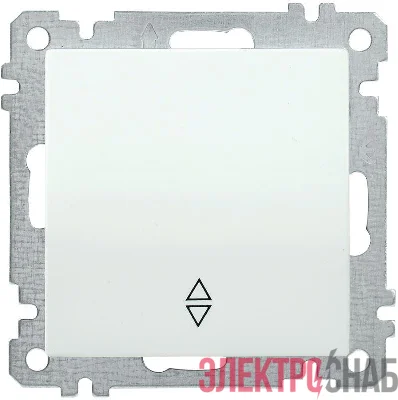 Переключатель проходной 1-кл. СП BOLERO 10А IP20 ВС10-1-2-Б механизм бел. IEK EVB12-K01-10-1