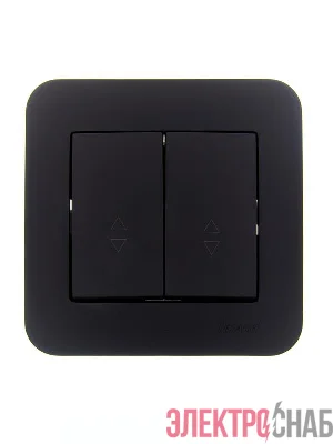 Переключатель проходной 2-кл.СП ASTI 10А IP20 в сборе черн. бархат LEZARD 7081-4242-106