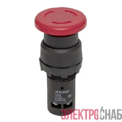 Кнопка SW2C-11MZ повор. гриб кр. NO+NC EKF sw2c-mz-r