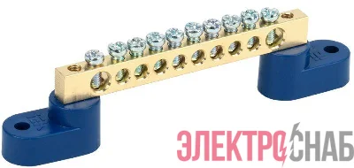 Шина нулевая ШНИ-6х9-10 У2-С на 2-х. угл. изол. IEK YNN10-69-10C2-K07