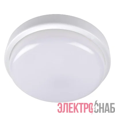 Светильник светодиодный "Банник" PBH-PC2-RA 12Вт 4000К IP65 ЖКХ ДБП кругл. пылевлагозащ. бел. JazzWay 1035660