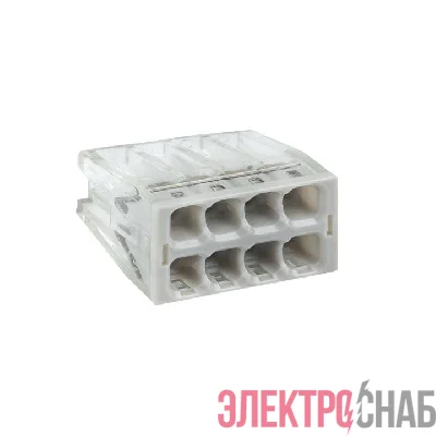 Клемма строительно-монтажная СМК 2273-248 8-проводная 0.5-2.5кв.мм с пастой (уп.50шт) PROxima EKF plc-smk-2273-248
