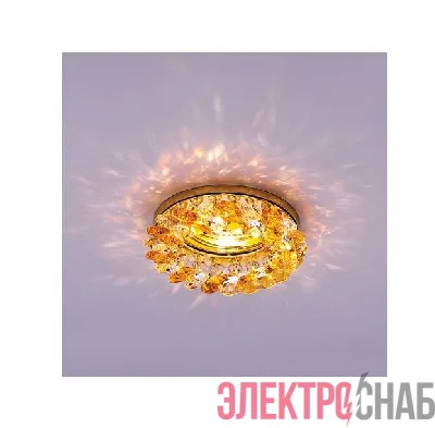 Светильник Venecia 51 04 73 декор. из огран. стекла MR 16 основание зол.; стекло жел. с прозр. ИТАЛМАК IT8289