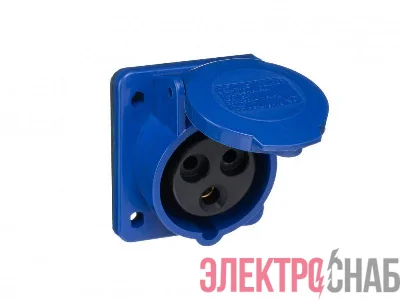 Розетка щитовая СП 413 РЩ-102 16А 2P+PE 220В IP44 DEKraft 26050DEK