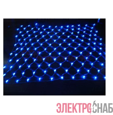 Гирлянда-сетка NTLD144-B-E 1.5х1м 144 светодиода с доп. подключ. до 3 модулей IP20 син. SHLights 4610003328696