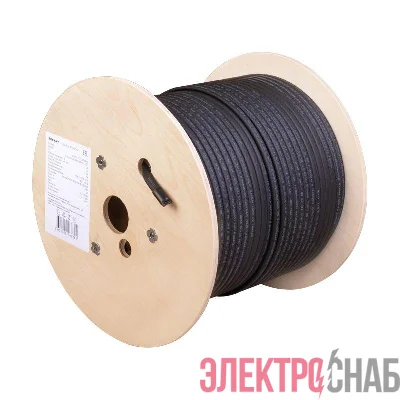 Кабель греющий (нагрев.) саморег. SRL24-2CR UV экранир. 24Вт/м 1.3кв.мм/85м с УФ-защитой PRO 200м (м) Rexant 51-0227