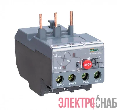 Реле тепловое 9.0А-13.0А для контакторов 09-25А DEKraft 23166DEK