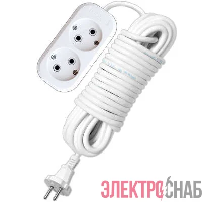 Удлинитель 2х10м без заземл. 10А IP20 Е-202 ПВС 2х1 АБС-пластик UNIVersal 9634265