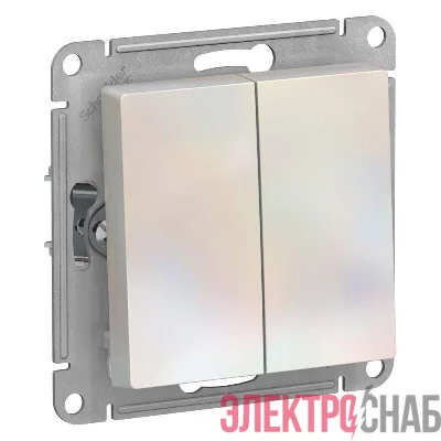 Выключатель 2-кл. СП AtlasDesign 10А IP20 (сх. 5) 10AX механизм жемчуж. SE ATN000451