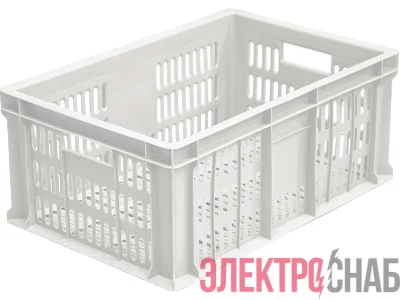 Ящик 600х400х250 мороз. с перфорацией  натуральный 201 201