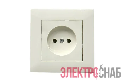 Розетка 1-м Karea RIZZ без заземл. керамика крем Makel 88010002